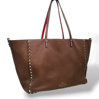 Bolsa Valentino Tote Rockstud Caramelo 