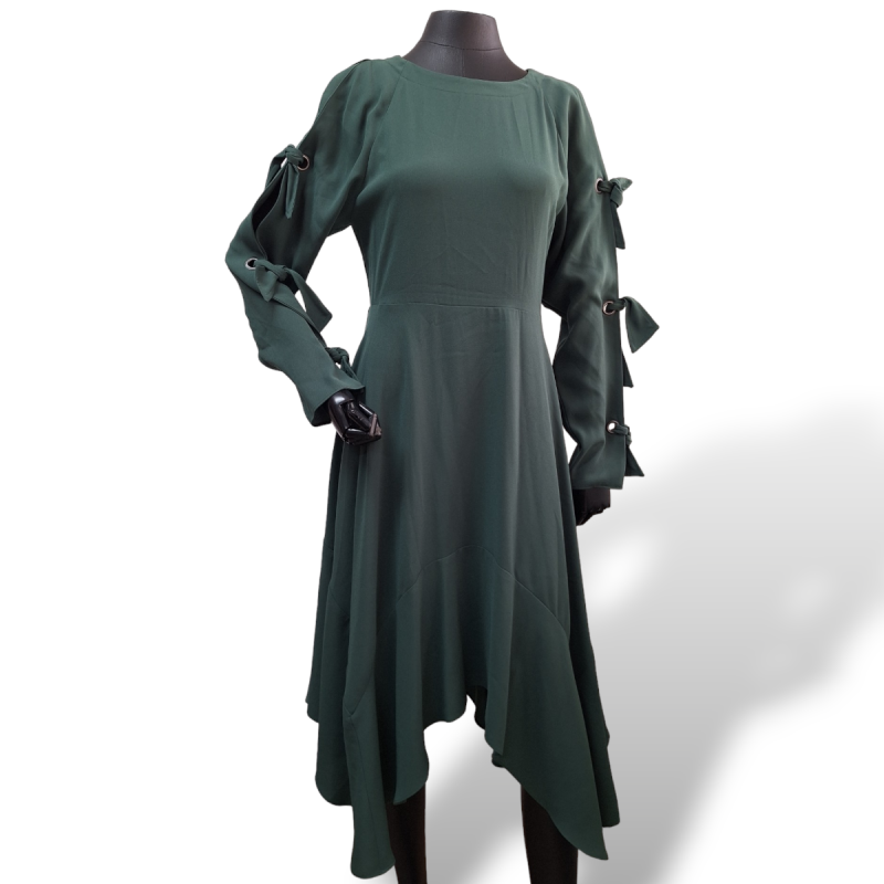 Vestido BCBG Max Azria Verde com Ilhós - 36 Vestido BCBG Max Azria Verde com Ilhós - 36
