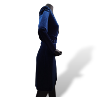 Vestido Muse em Veludo Molhado Azul - 40