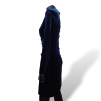 Vestido Muse em Veludo Molhado Azul - 40