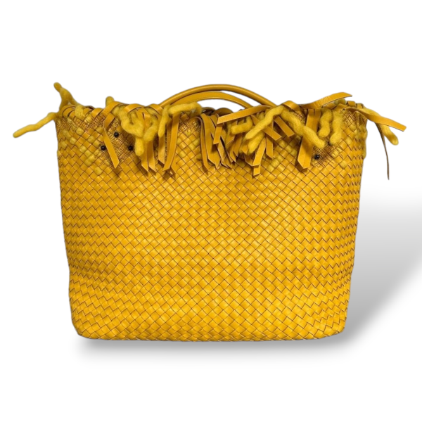 Bolsa Bottega Veneta Intrecciato Amarela