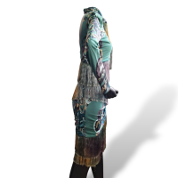 Vestido Emilio Pucci Franjas Verde Estampado - 36
