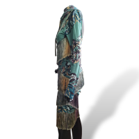 Vestido Emilio Pucci Franjas Verde Estampado - 36