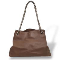 Bolsa Gucci Soho Chain Tote Marrom com Ferragem Dourada