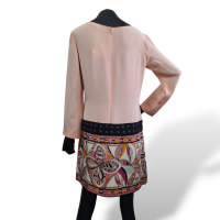 Vestido Emilio Pucci Pêssego com Barra Estampada - 40