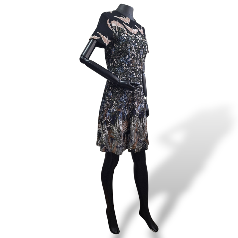 Vestido Valentino Preto Estampado-P