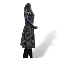 Vestido Valentino Preto Estampado-P