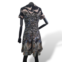 Vestido Valentino Preto Estampado-P