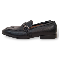 Sapato Salvatore Ferragamo Preto com Fivela e Tressê - 39