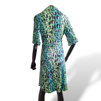 Vestido Diane Von Furstenberg Verde Estampado-40