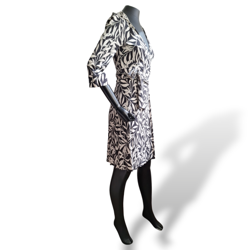 Vestido Diane Von Furstenberg Preto E Branco Estampado-36 Vestido Diane Von Furstenberg Preto E Branco Estampado-36