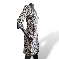 Vestido Diane Von Furstenberg Preto E Branco Estampado-36