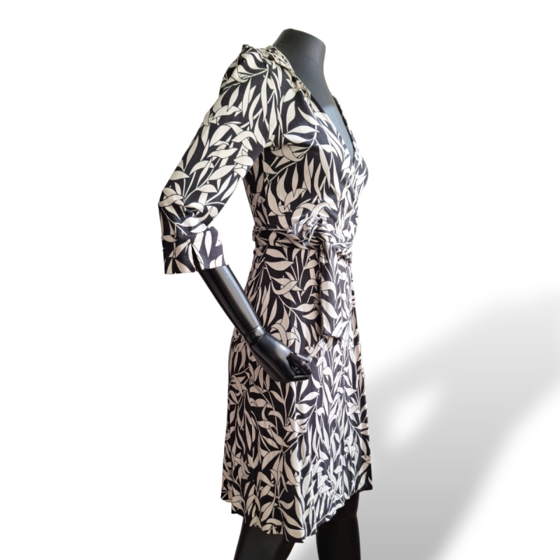 Vestido Diane Von Furstenberg Preto E Branco Estampado-36 Vestido Diane Von Furstenberg Preto E Branco Estampado-36