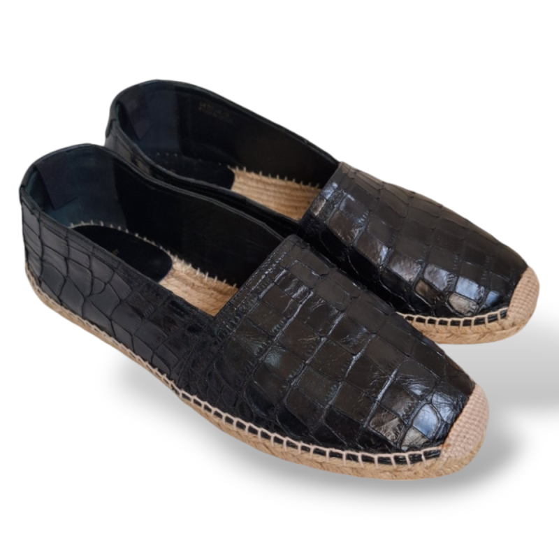Alpargatas Yves Saint Laurent Couro Preto Masculino - 41 Alpargatas Yves Saint Laurent Couro Preto Masculino - 41