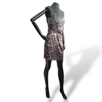 Vestido Roberto Cavalli Estampado de Um Ombro Só - 42