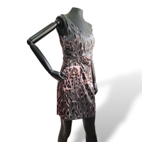 Vestido Roberto Cavalli Estampado de Um Ombro Só - 42