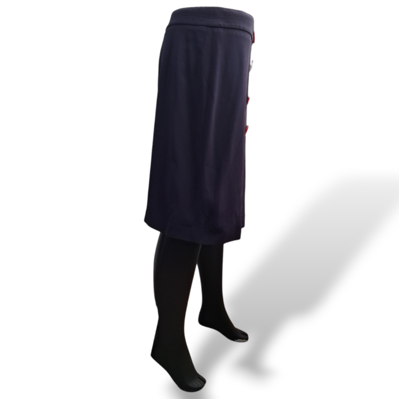 Saia Burberry Azul Marinho-40