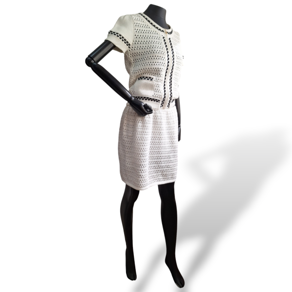 Conjunto Red Valentino Tricô Branco Detalhes Preto - M