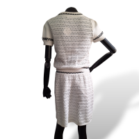 Conjunto Red Valentino Tricô Branco Detalhes Preto - M