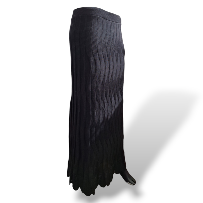 Saia Missoni Preta em Tricot Longa - 38 Saia Missoni Preta em Tricot Longa - 38