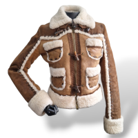 Jaqueta Dsquared2 Couro Marrom-42