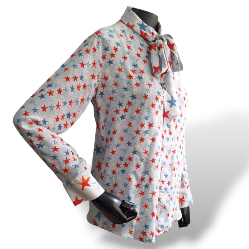 Camisa Sandro em Seda Estampa Estrelas - 36