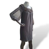 Vestido Catherine Malandrino Embellished Preto Seda-38