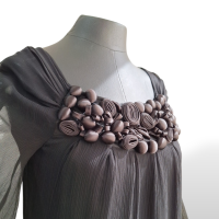 Vestido Catherine Malandrino Embellished Preto Seda-38