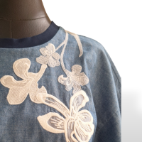 Blusa Phillip Lim Jeans com Bordado Off White - 36