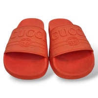 Chinelo Gucci Laranja em Borracha - 34