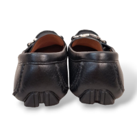 Mocassim Salvatore Ferragamo Preto com Fivela Prata - 34