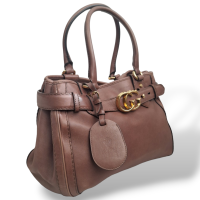 Bolsa Gucci Bege com Ferragem Dourada