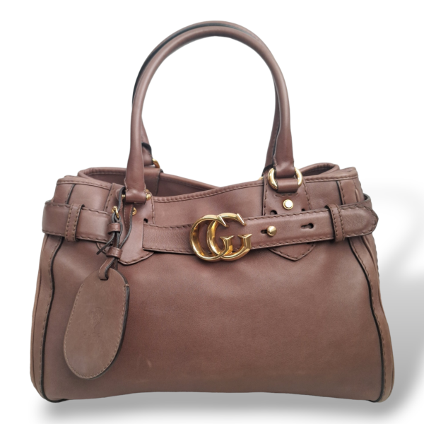 Bolsa Gucci Bege com Ferragem Dourada