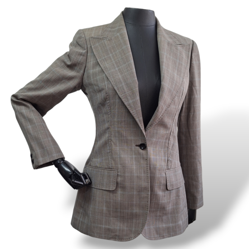 Blazer Stella MC Cartney Listrado Cinza-42