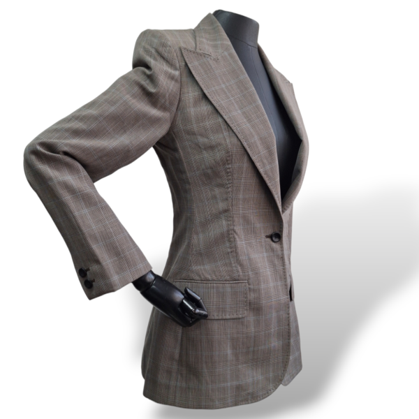 Blazer Stella MC Cartney Listrado Cinza-42