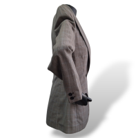 Blazer Stella MC Cartney Listrado Cinza-42