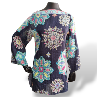 Blusa Emilio Pucci Estampada com Fundo Azul marinho-36