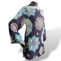 Blusa Emilio Pucci Estampada com Fundo Azul marinho-36
