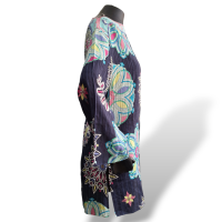 Blusa Emilio Pucci Estampada com Fundo Azul marinho-36