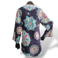 Blusa Emilio Pucci Estampada com Fundo Azul marinho-36