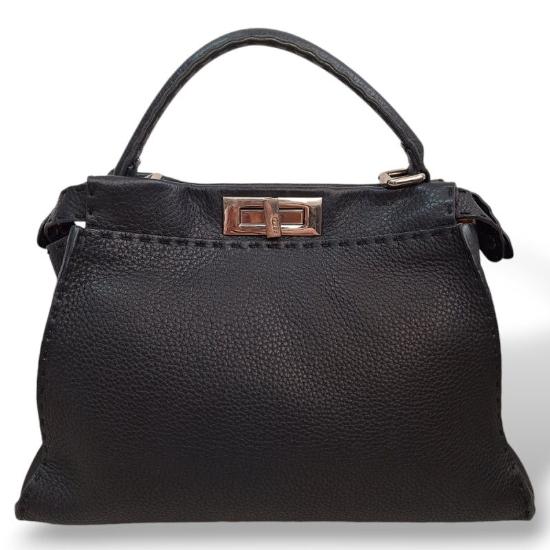 Bolsa Fendi Peekaboo Preta Média Bolsa Fendi Peekaboo Preta Média
