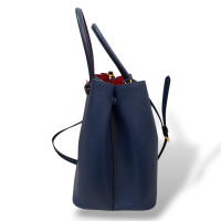 Bolsa Prada Double Saffiano Azul Média