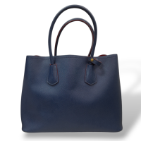 Bolsa Prada Double Saffiano Azul Média