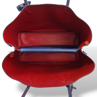 Bolsa Prada Double Saffiano Azul Média