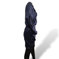 Vestido Lanvin Azul Marinho Seda-36