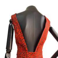 Macacão Paula Raia Vermelho c/ preto - Na Etiqueta-36