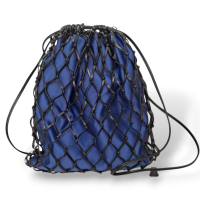 Bolsa Prada Rete Stampato Bocche Tote Azul com Preto