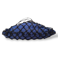 Bolsa Prada Rete Stampato Bocche Tote Azul com Preto