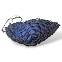 Bolsa Prada Rete Stampato Bocche Tote Azul com Preto