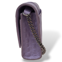 Bolsa Balenciaga Hourglass Croco Lilás